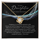 To My Daughter Necklace From Dad With Heartfelt Message & Elegant Box, Gifts For Daughter From Mom, Beautiful Jewelry Gift From Love Daddy Mommy On Graduation, Birthday 2026, Wedding, Valentine's Day