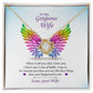 To My Beautiful Wife Necklace Boxed Jewellery -To my Gorgeous Wife PRIDE -  Love Your Husband - Card Gift for Wife from Husband Lover