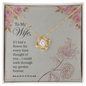 To My Wife Necklace - Sweetest Hearts for wife - Hand-made Necklace for her - White Gold Name Necklace - Gift For Wife - Necklace For Wife