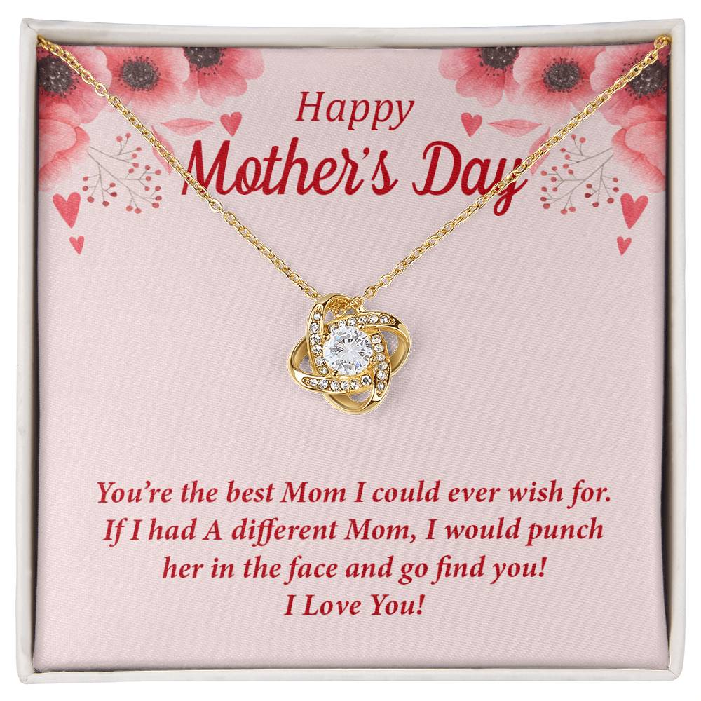 Happy Mother's Day Gift for Mom Necklace, Daughter to Mom Jewelry, Heart Necklace for Mother, Gift from Daughter or Son, Birthday Christmas Gifts With Heartfelt Message
