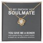 To My Smokin' Hot Soulmate - You Give Me A Boner - Couple Necklace Set - Friendship Necklaces - Customize Couple Necklace - Necklace for soulmate