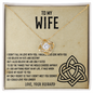To My Wife Necklace - Valentines Day Gifts for Wife - Wife Birthday Gift - Wife Gift From Husband -  Gift for Women - Personalized Wife Necklace Gift - Anniversary Gift for Wife From Husband