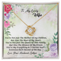 Love Your Husband Lathan - Love knot Pendant Necklace  - Message card for wife - To My Love Wife Necklace - Love your husband lathan - Gift from Husband - Best Love knot for Girlfriend