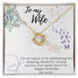 To My Wife Necklace - Gift for Wife Birthday Marriage - Happy Birthday My Love - To My Wife Necklace From Husband - Best  Necklace Set for her