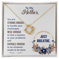 To My Mother Love Knot Necklace From Daughter Christmas Birthday Present, Mom Mothers Day Gifts I Love Mom Best Mom Ever, Motivational Card Jewelry for Her