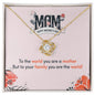 Mom To Your Family You're The World Pea Pod Necklace -  Mothers Necklace for Grandma, Birthday Gifts, Gift for Mom -  Mother's Day Gift - Best Gift for mom - Diamond Necklace for mother