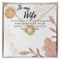Gift for Wife Birthday - To My Wife Necklace - Happy Birthday My Love - Gift for her Birthday - Romantic Wife Gift - Wife Birthday Surprise - Golden colour Neckless for Beloved wife - Pretty Neckless Gift for wifey