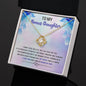 Best Gift For Bonus Daughter - Message Card With Necklace - Jewelry Gift - Christmas Gifts For Daughter From Mom - Inspirational Jewelry Gift For Daughter - Birthday Gift For Daughter - Gift From Mom