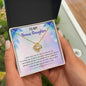 Best Gift For Bonus Daughter - Message Card With Necklace - Jewelry Gift - Christmas Gifts For Daughter From Mom - Inspirational Jewelry Gift For Daughter - Birthday Gift For Daughter - Gift From Mom