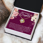 To My Bonus Daughter Necklace – Meaningful Gift from Mom or Dad | Stepdaughter Heart Necklace with Message Card | Family Love Jewelry Gift