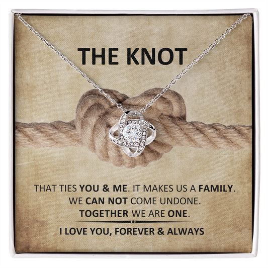 True Lover's Knot Necklace - I Love You Forever & Always -  I Love You Forever & Always - To My Wife Necklace From Husband - Couple Best Gift - Wadding Gift for her - To My Soulmate Necklace For Women - A necklace that connect both