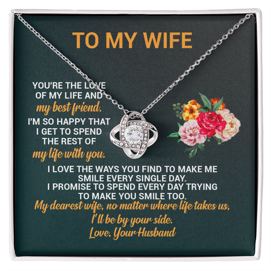 To My Wife Necklace From Husband - Valentines Day Gifts For Wife- Wife Birthday Gift - To My Wife Necklace With Message Card - Husband Gift For Wife - My Future Wife - Anniversary Gift For Wife