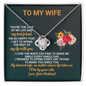 To My Wife Necklace From Husband - Valentines Day Gifts For Wife- Wife Birthday Gift - To My Wife Necklace With Message Card - Husband Gift For Wife - My Future Wife - Anniversary Gift For Wife