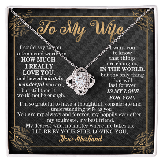 To My Wife Loving Your Husband - To My Soulmate Necklace For Women - Necklace For Wife From Husband - To My Wife Loving Your Husband - To My Wife Necklace From Husband