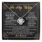 To My Wife Loving Your Husband - To My Soulmate Necklace For Women - Necklace For Wife From Husband - To My Wife Loving Your Husband - To My Wife Necklace From Husband