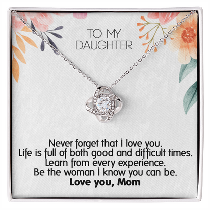 To My Daughter Meaningful Message Card Jewelry Box, Gift for Daughter's Birthday Graduation, Thoughtful for Her from Mom, Elegant Necklaces with Sentimental Message, Christmas Gift Ideas 2026