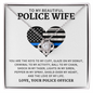 Alluring Beauty Necklace for police wife- Best police wife Gift - wife Necklace  - Love Knot Necklace for My Police Wife  - To My Police Wife - Keys To My Cuff