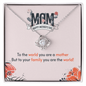 Mom To Your Family You're The World Pea Pod Necklace -  Mothers Necklace for Grandma, Birthday Gifts, Gift for Mom -  Mother's Day Gift - Best Gift for mom - Diamond Necklace for mother