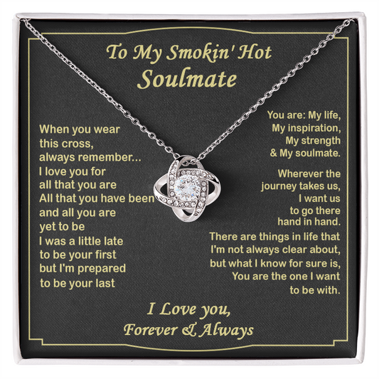 Gift For Your Soulmate - You Are My Inspiration - Love Knot - Valentines Day Gifts For Wife - Wife Birthday Gift - wife gift from husband future husband - Anniversary Gift For Wife - Golden colour Neckless for Beloved wife