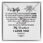 To My Wife - Heart Pendant Necklace - Engagement Gift - Gift For Women - Birthday Gift - To My Wife Necklace - To My Wife Necklace With Message Card - Anniversary Gift For Wife -- Husband Gift For Wife