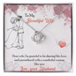 To My Wife Necklace - Romantic Gift for Wife - White Diamond Pendant - Anniversary Jewelry for Her - Best quality jewelry for her - To My Wife Necklace - Romantic Gift for Wife - White Gold Pendant - Anniversary Jewelry for Her