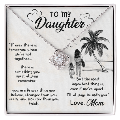 To My Daughter Alluring Beauty Necklace With Message Card, Gift From Mom, Birthday Christmas Gift for Daughter Jewelry