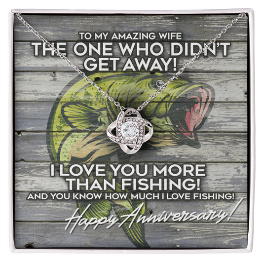 To My Amazing Wife - Happy Anniversary Gifts - I love you More Than Fishing - To My Wife Necklace From Husband - To My Soulmate Necklace For Women - Couple Necklace Set - Friendship Necklaces - Customize Couple Necklace