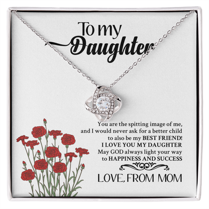 Daughter Necklace from Mom Mama Mother Valentines Birthday Gifts for Kids Girls Teen Tween Jewelry, Meaningful Message Card Jewelry Box, Gift for Daughter's Birthday Graduation 2026