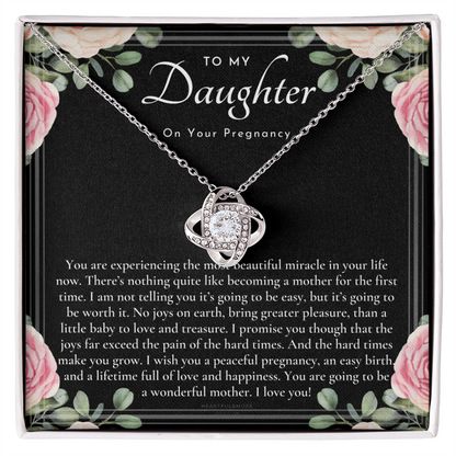 To My Daughter Necklace Gift from Mom, Beautiful Jewelry Box Birthday Graduation Christmas Gift for Kids 2026, Inspirational Message Card, Elegant Necklaces with Sentimental Message