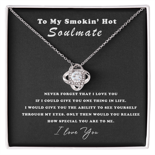 My Soulmate, I Love You - Necklace - Necklace With Love Message for Wife -  Gift for Her -  Personalizes Jewelry - Handmade Design for Soulmate - Necklace for Girlfriend - Sweet Necklace for  Her