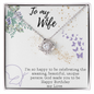To My Wife Necklace - Gift for Wife Birthday Marriage - Happy Birthday My Love - To My Wife Necklace From Husband - Best  Necklace Set for her