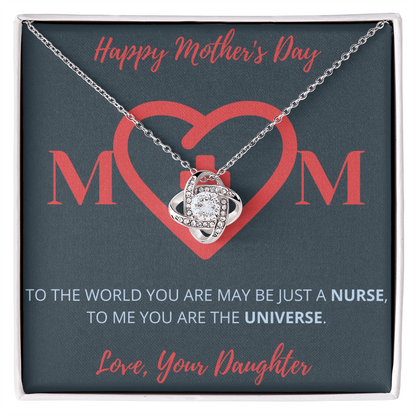 Mother's Day Gift Necklace for Her, Nurse Mom Jewelry, Gift from Daughter, Doctor Luxury Necklace for Mother, Birthday Christmas Gifts With Heartfelt Message Hospital