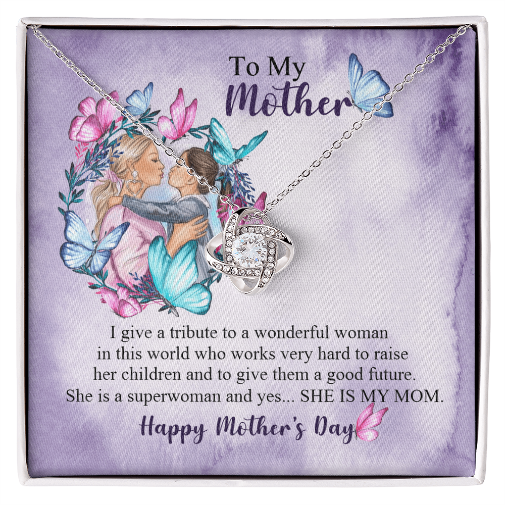 To My Mom Necklace, Happy Mother's Day 2026 Gift, Daughter Gift for Mom, Emotional Message Card Jewelry, Unique Moms Birthday Gift Ideas