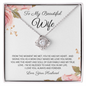 To My Beautiful Wife - Necklace - Love Your Husband - Birthday Gift for wife - Anniversary Gift for soulmate - Gift from Hubby - Gift for Spouse - Necklace Gift for newly married couple
