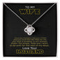 To My Wife Love Your Husband - The Force - Galaxy Necklace -Personalised Card Gift for Wife from Husband Lover - To My Beautiful Wife Necklace Boxed Jewellery
