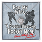 Puckin' Awesome Hockey Mom - Happy Mothers Day - I Love You! - to My Wife Necklace With Message Card - Wife Gift From Husband Future Husband - Mother's Day Nacklace Gift - Best Gift for Wife