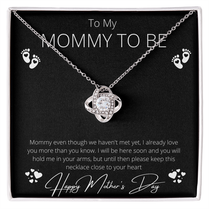 Mother's Day Necklace for Mom – Meaningful Gift for Mother from Daughter, Love Knot Necklace, Mom Jewelry Gift