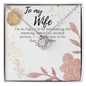 Gift for Wife Birthday - To My Wife Necklace - Happy Birthday My Love - Gift for her Birthday - Romantic Wife Gift - Wife Birthday Surprise - Golden colour Neckless for Beloved wife - Pretty Neckless Gift for wifey