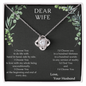 Dear Wife A special necklace to warm her heart - Love Your Husband, White Gold Pendant, Anniversary Jewelry for Her, Diamond Neckless for wife, wife gift from husband future husband, Best gift 2025