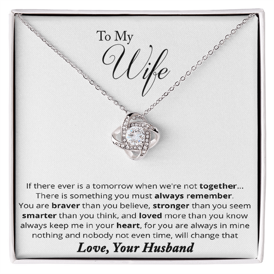Couple Necklace Set - Friendship Necklaces - to My Wife Necklace - Romantic Gift for Wife - Perfect Gift for Wife - Diamond Heart Necklace - Soulmate Necklace for Women