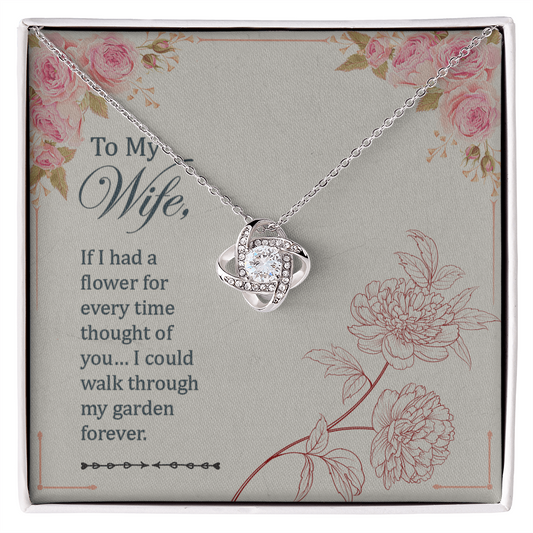 To My Wife Necklace - Sweetest Hearts for wife - Hand-made Necklace for her - White Gold Name Necklace - Gift For Wife - Necklace For Wife