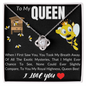 To My Queen - To My Wife Necklace Anniversary Gift For Wife - Gift For Wife - Necklace For Wife - To My Queen bee - To My Queen soulmate - Forever Love Necklace Birthday Gift For Wife - I love you