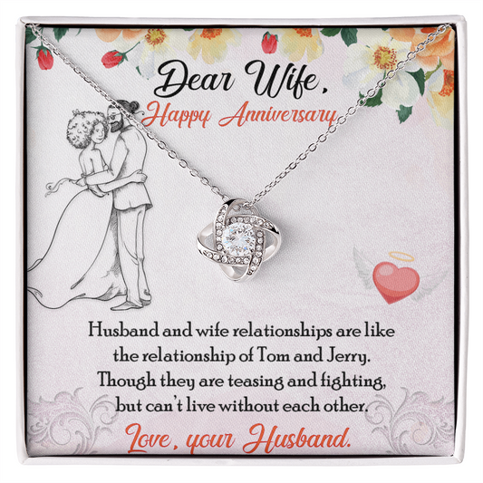 Dear Wife Happy Anniversary - Double Hearts - Love Your Husband,  Anniversary Gift For Wife from Husband, Wife Gift, Wife Necklace, wife gift from husband future husband,Anniversary Gift For Wife