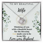 To My Wife Necklace - Valentines Day Gifts For Wife - Wife Birthday Gift - To My Wife Necklace With Message Card - wife gift from husband future husband