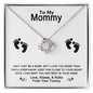 To My Mommy Loe Kisses Kichks From Your Tummy - Personalised Baby Bump - To My Mommy Necklace - Best Gift for mommy