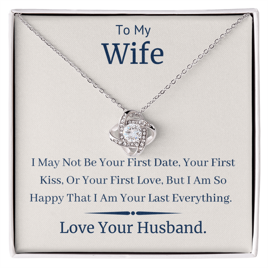 The Perfect Gift for Your Wife Necklace - Love Your Husband - to My Wife Necklace With Message Card - Customize Couple Necklace - Valentine's Day Gift - Wife Necklace With Message Card
