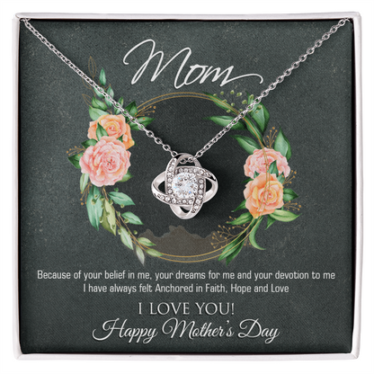 Mothers Day 2026 For Mom From Son Daughter Mom Necklace For Women New Mom Gifts Birthday Christmas Gifts With Heartfelt Message & Lighted Box, Mother Necklaces Jewelry Birthday Gifts for Mom, Jewelry for Mom