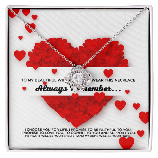 Sweet Message From Husband - to My Beautiful Wife - Always Remember I Love You - Necklace for Wife - Best Way to Remember Her - Custom  Made Design for Her