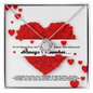 Sweet Message From Husband - to My Beautiful Wife - Always Remember I Love You - Necklace for Wife - Best Way to Remember Her - Custom  Made Design for Her