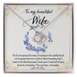 To My Beautiful Wife - You And Me Forever Everyday - To My Wife Necklace With Message Card - Handmade Diamond  Necklace for  soulmate - Best  Gift for her Birthday  - Surprise for your Mrs